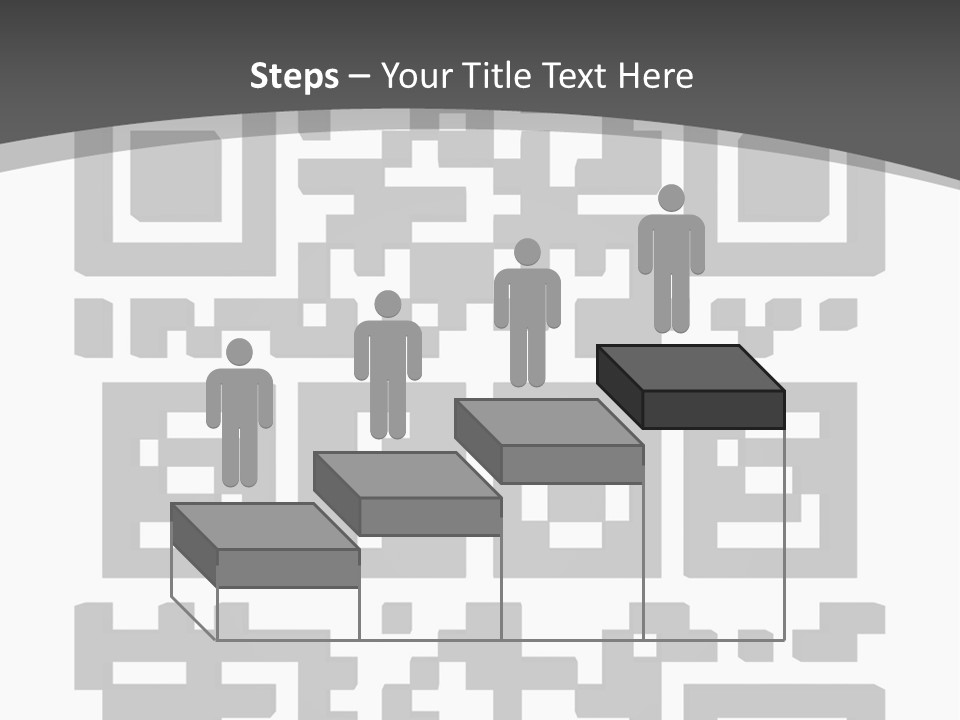 A Black And White Image Of A Qr Code PowerPoint Template