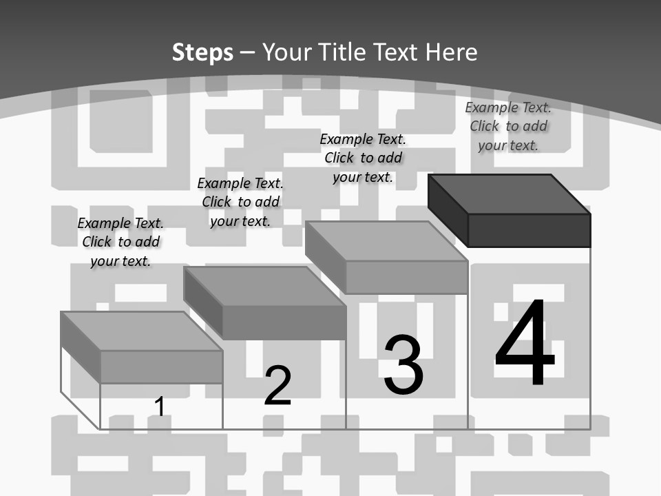 A Black And White Image Of A Qr Code PowerPoint Template