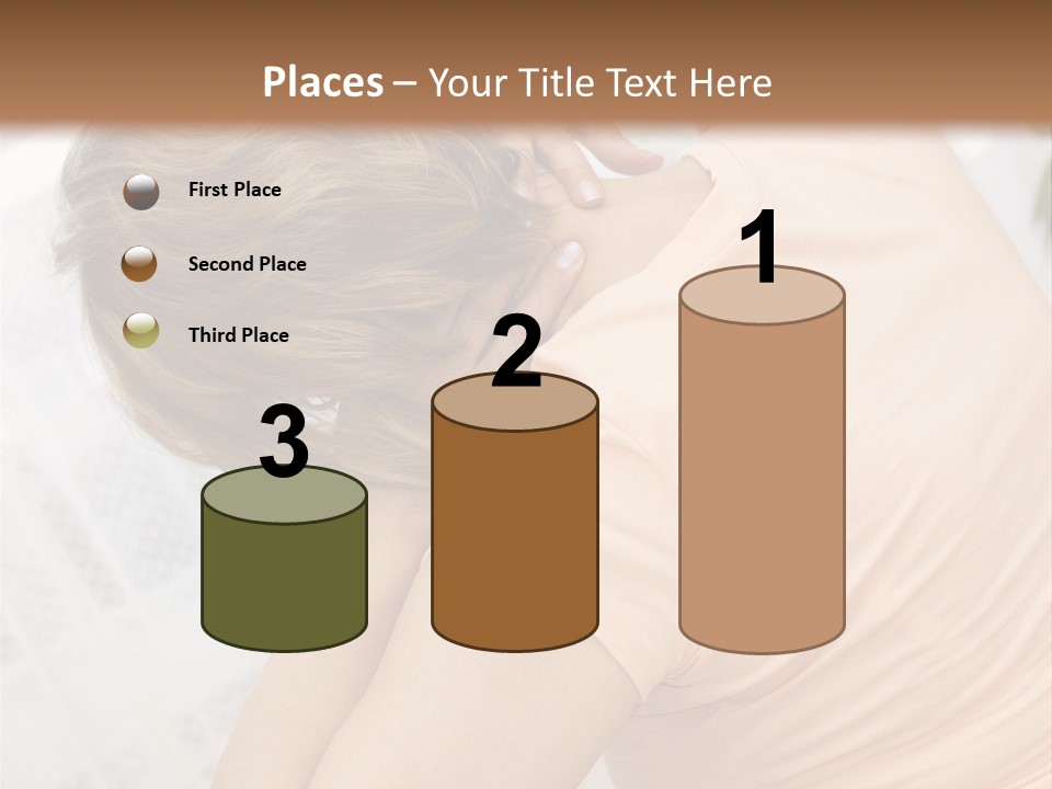 A Woman Sitting On A Bed With Her Back To The Camera PowerPoint Template