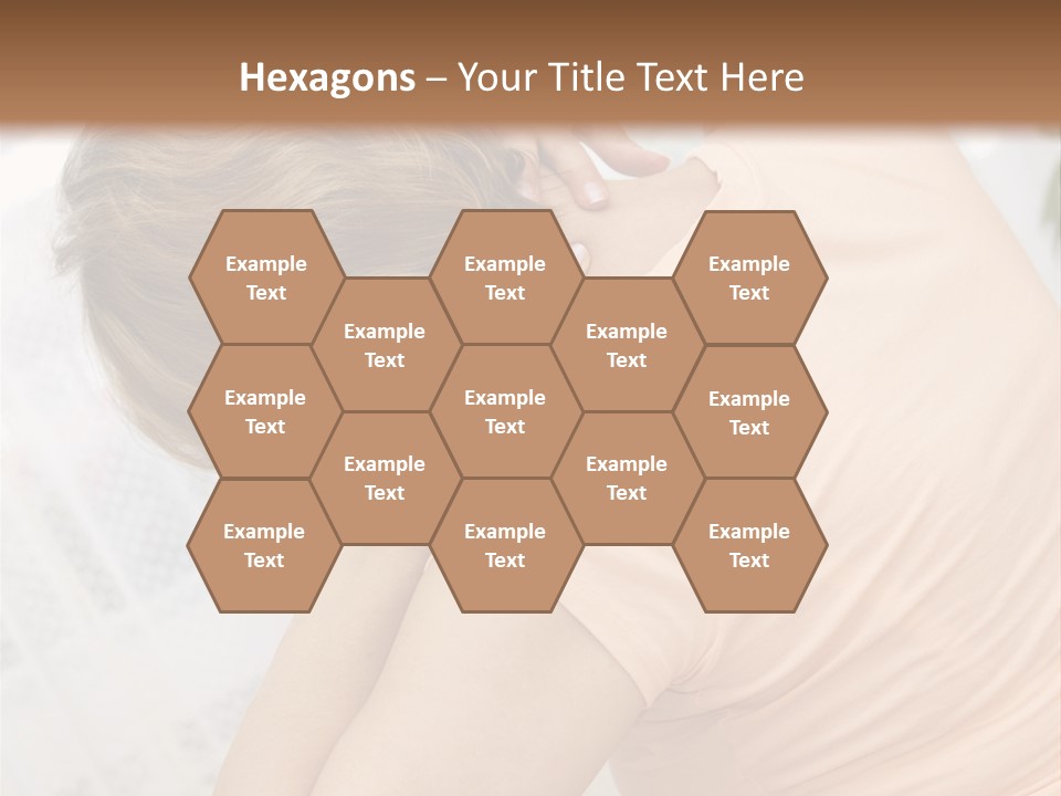 A Woman Sitting On A Bed With Her Back To The Camera PowerPoint Template