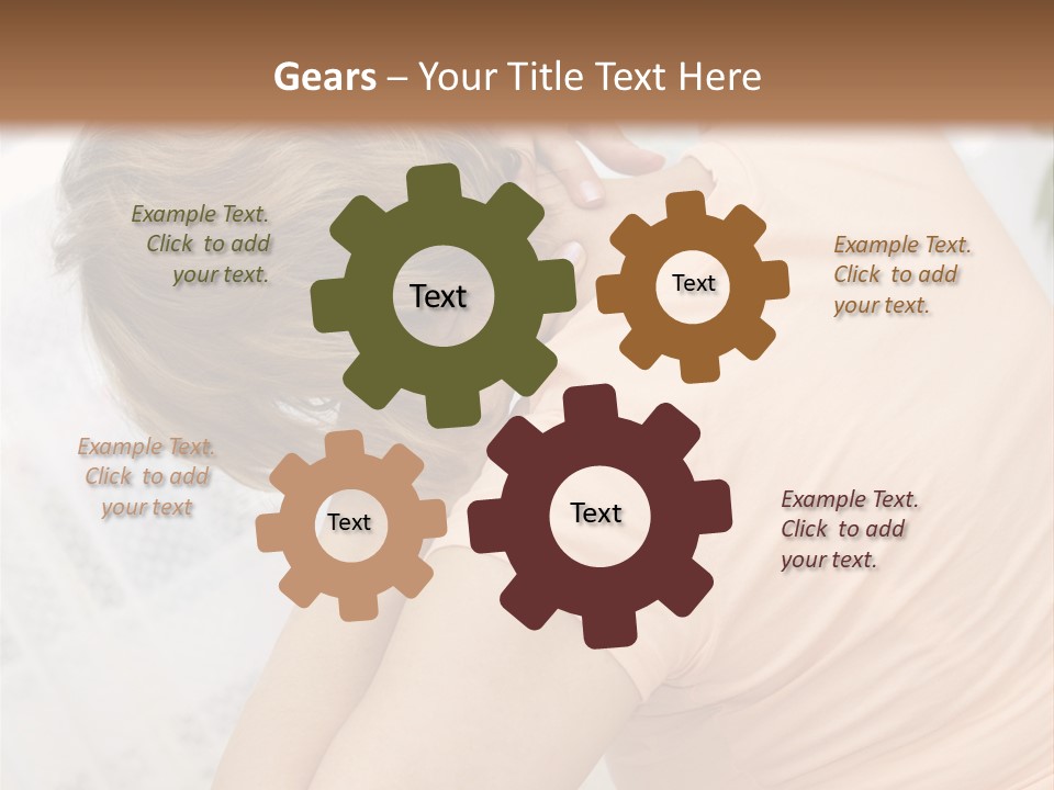 A Woman Sitting On A Bed With Her Back To The Camera PowerPoint Template