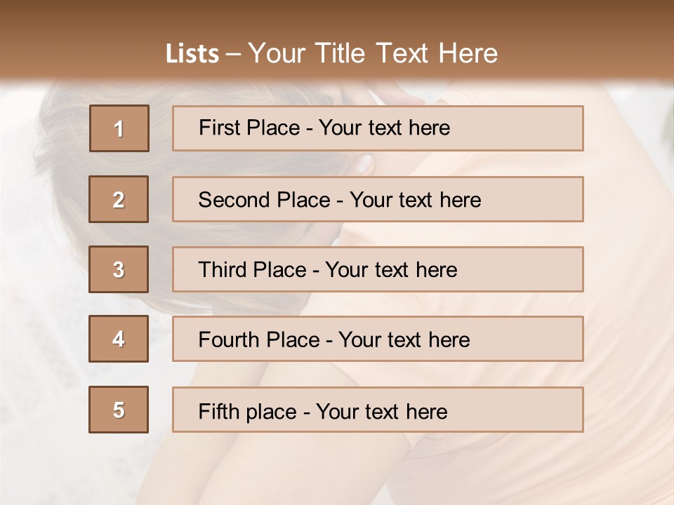 A Woman Sitting On A Bed With Her Back To The Camera PowerPoint Template