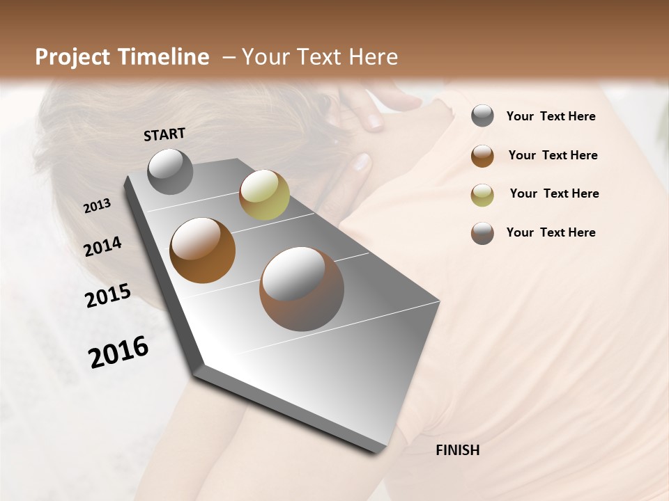 A Woman Sitting On A Bed With Her Back To The Camera PowerPoint Template