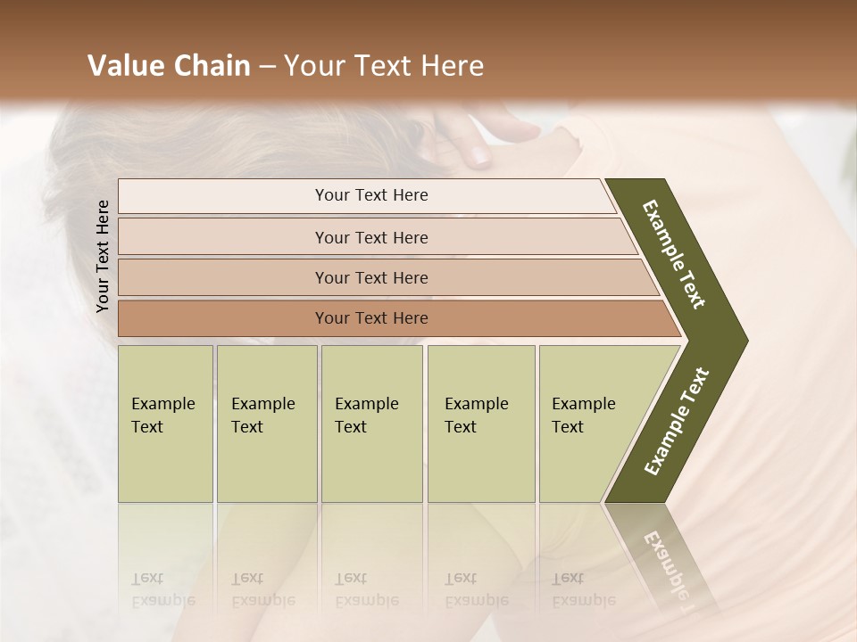 A Woman Sitting On A Bed With Her Back To The Camera PowerPoint Template