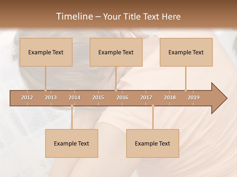 A Woman Sitting On A Bed With Her Back To The Camera PowerPoint Template