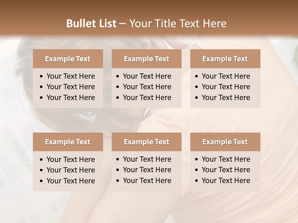 A Woman Sitting On A Bed With Her Back To The Camera PowerPoint Template