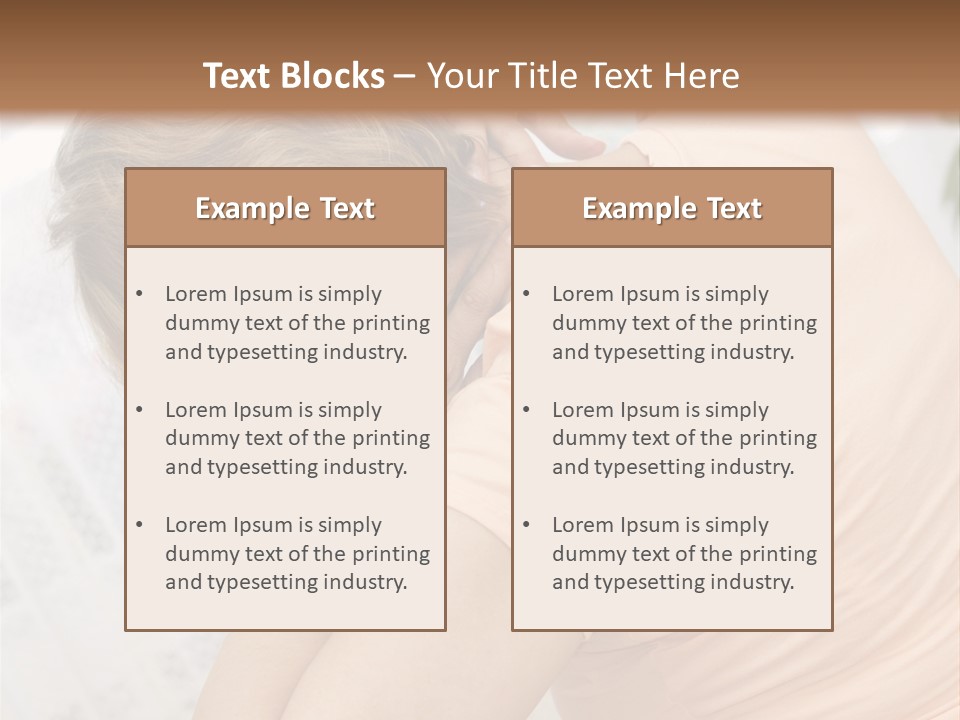 A Woman Sitting On A Bed With Her Back To The Camera PowerPoint Template