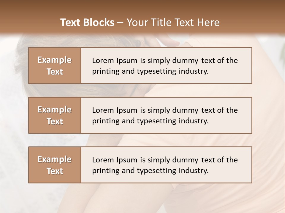 A Woman Sitting On A Bed With Her Back To The Camera PowerPoint Template