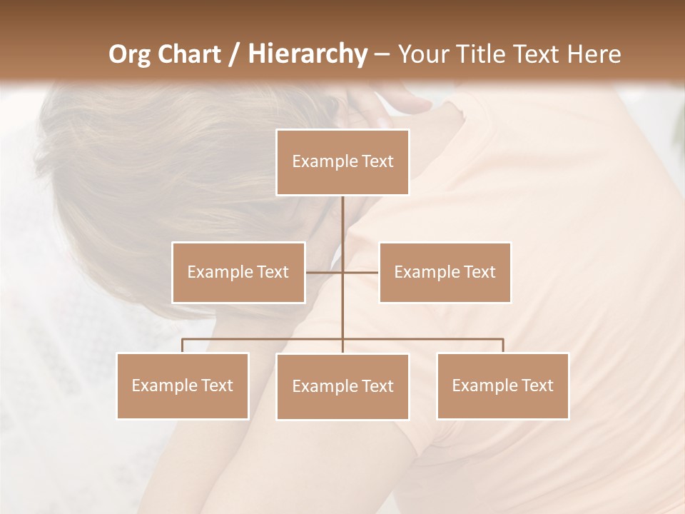 A Woman Sitting On A Bed With Her Back To The Camera PowerPoint Template
