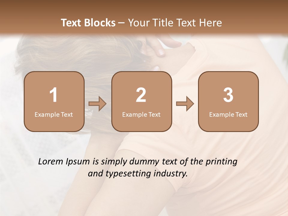 A Woman Sitting On A Bed With Her Back To The Camera PowerPoint Template