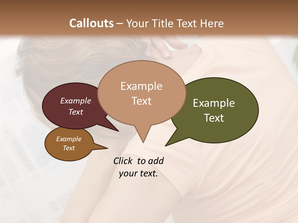 A Woman Sitting On A Bed With Her Back To The Camera PowerPoint Template