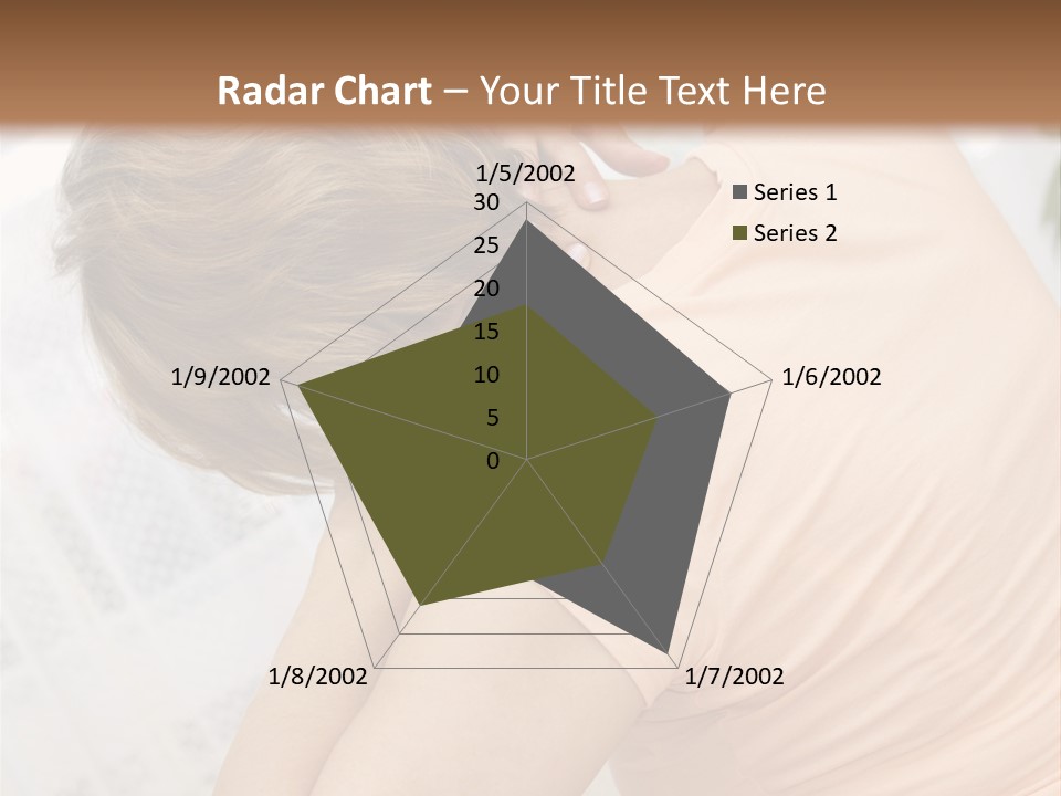 A Woman Sitting On A Bed With Her Back To The Camera PowerPoint Template