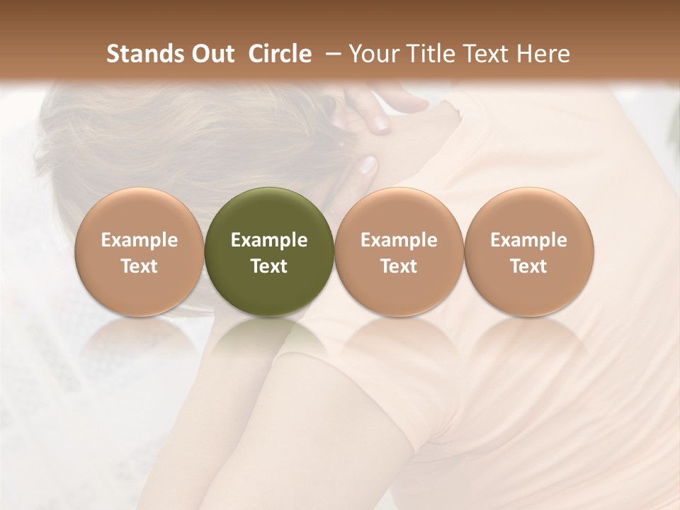 A Woman Sitting On A Bed With Her Back To The Camera PowerPoint Template