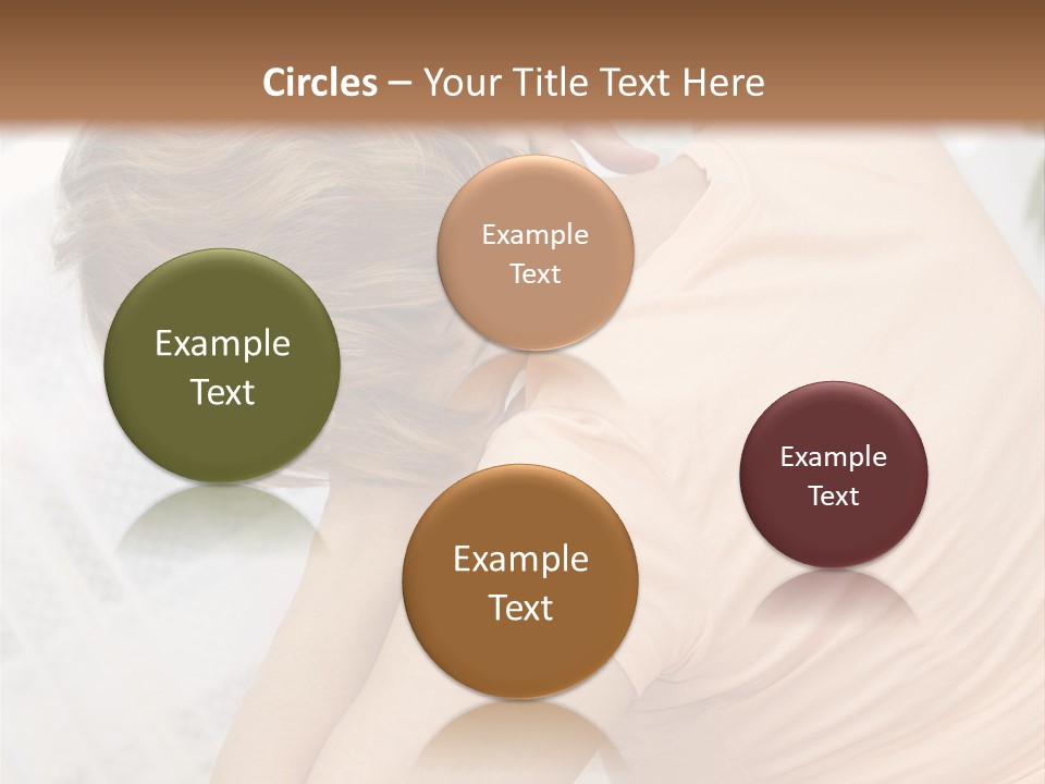 A Woman Sitting On A Bed With Her Back To The Camera PowerPoint Template