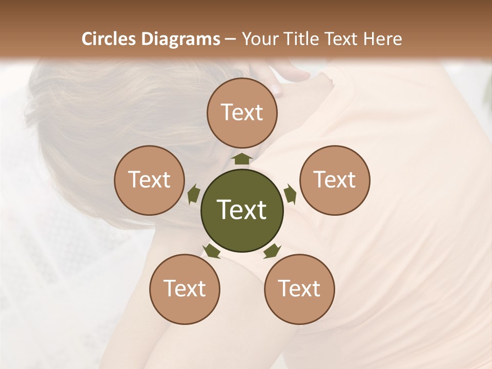 A Woman Sitting On A Bed With Her Back To The Camera PowerPoint Template