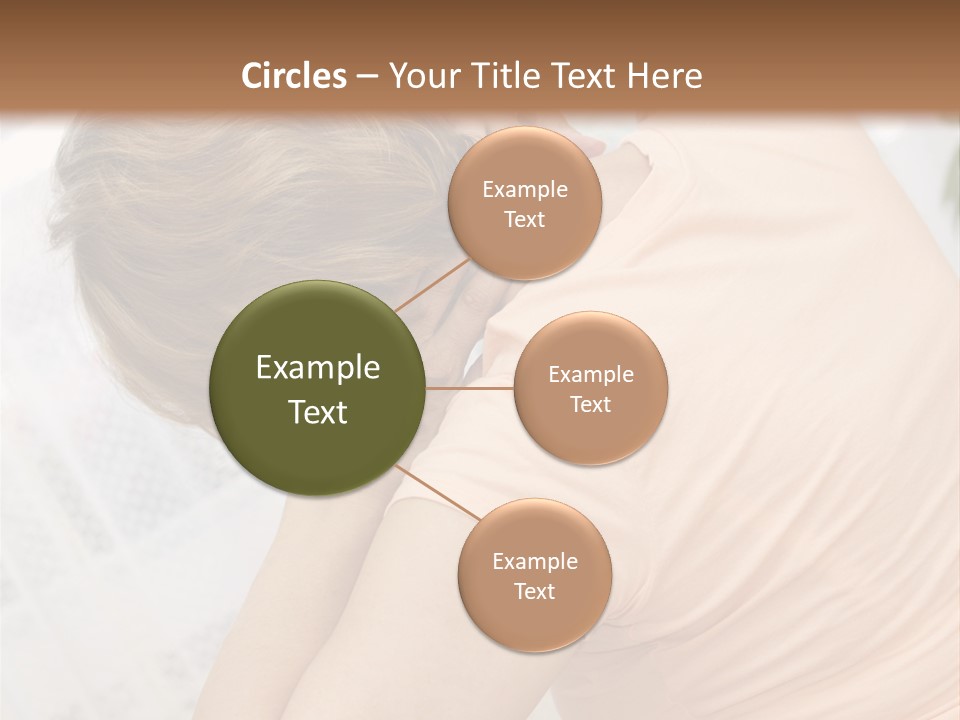 A Woman Sitting On A Bed With Her Back To The Camera PowerPoint Template