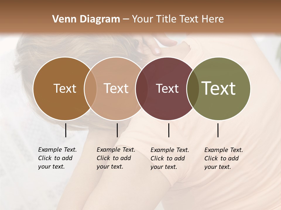 A Woman Sitting On A Bed With Her Back To The Camera PowerPoint Template