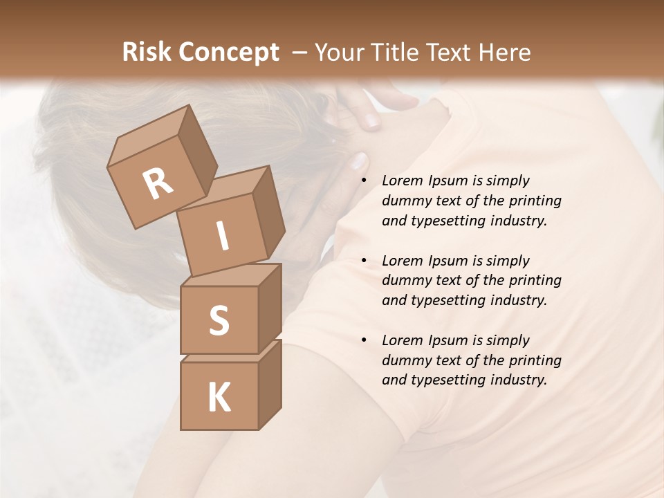 A Woman Sitting On A Bed With Her Back To The Camera PowerPoint Template