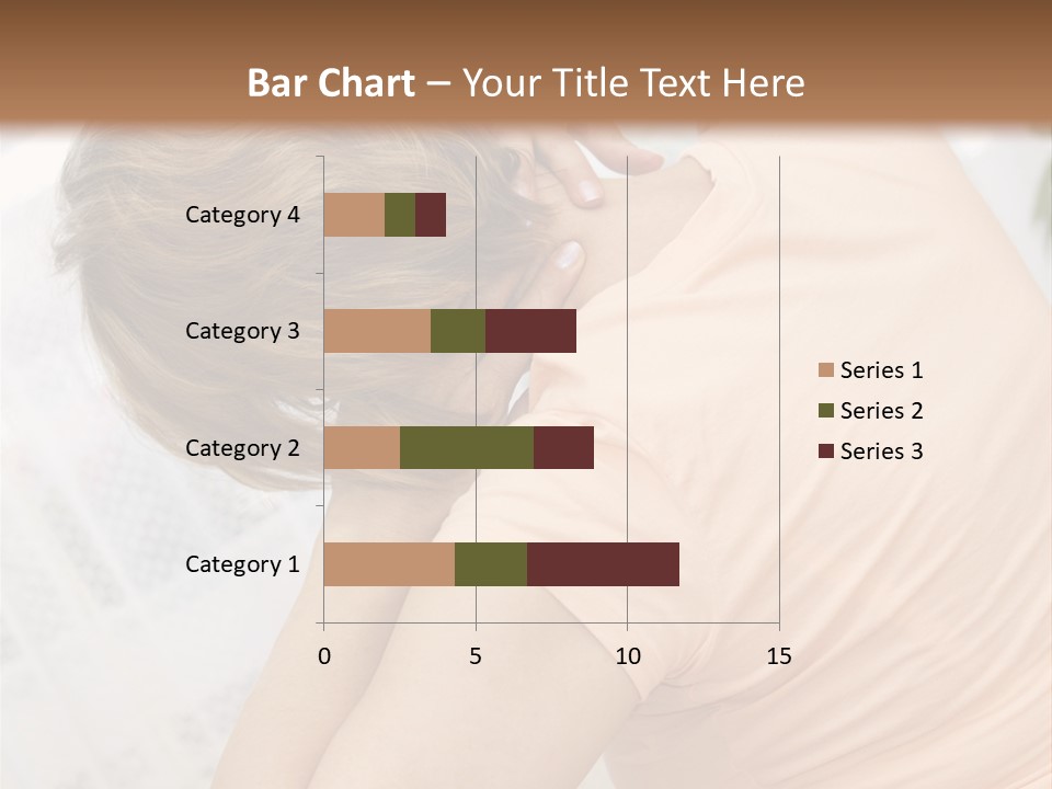 A Woman Sitting On A Bed With Her Back To The Camera PowerPoint Template