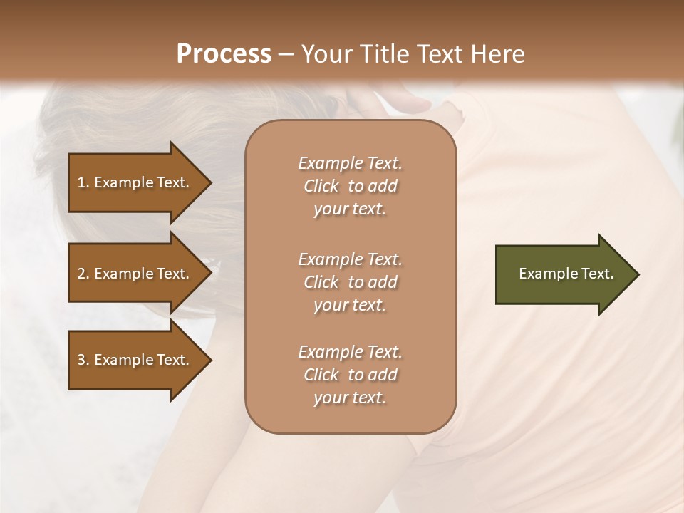 A Woman Sitting On A Bed With Her Back To The Camera PowerPoint Template