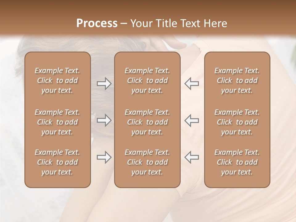 A Woman Sitting On A Bed With Her Back To The Camera PowerPoint Template