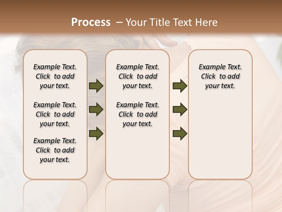 A Woman Sitting On A Bed With Her Back To The Camera PowerPoint Template