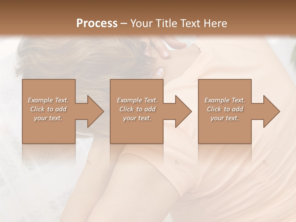 A Woman Sitting On A Bed With Her Back To The Camera PowerPoint Template