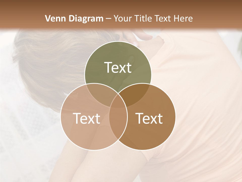 A Woman Sitting On A Bed With Her Back To The Camera PowerPoint Template