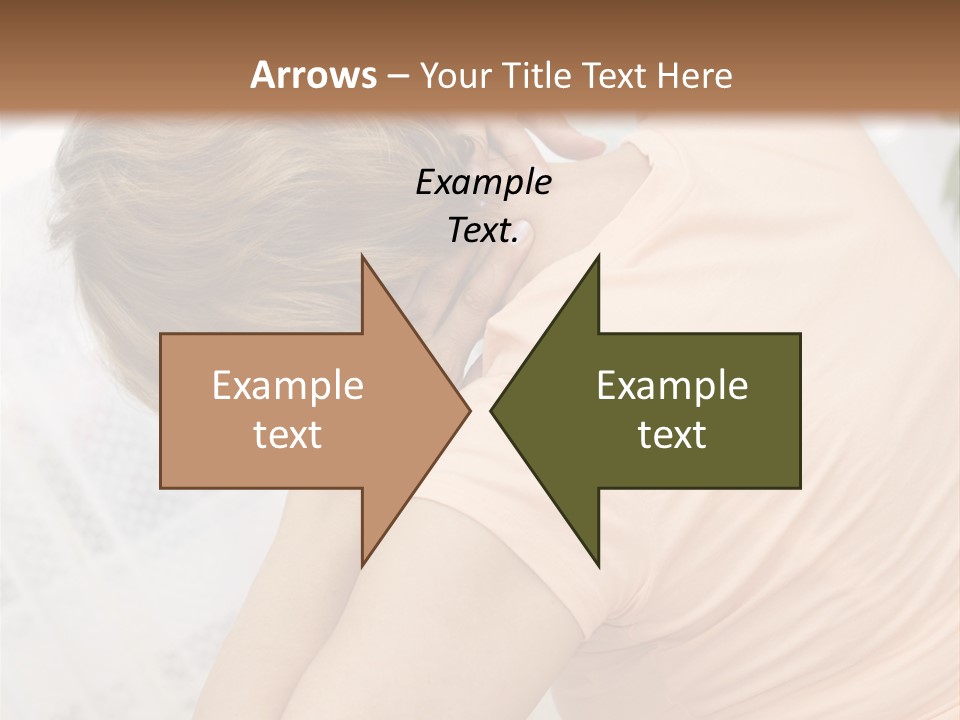 A Woman Sitting On A Bed With Her Back To The Camera PowerPoint Template