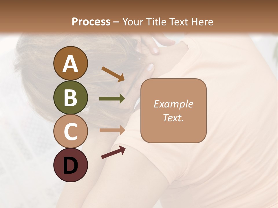 A Woman Sitting On A Bed With Her Back To The Camera PowerPoint Template