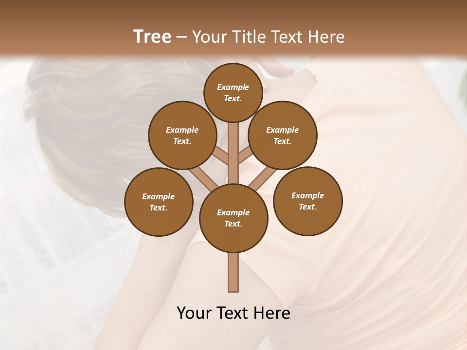 A Woman Sitting On A Bed With Her Back To The Camera PowerPoint Template