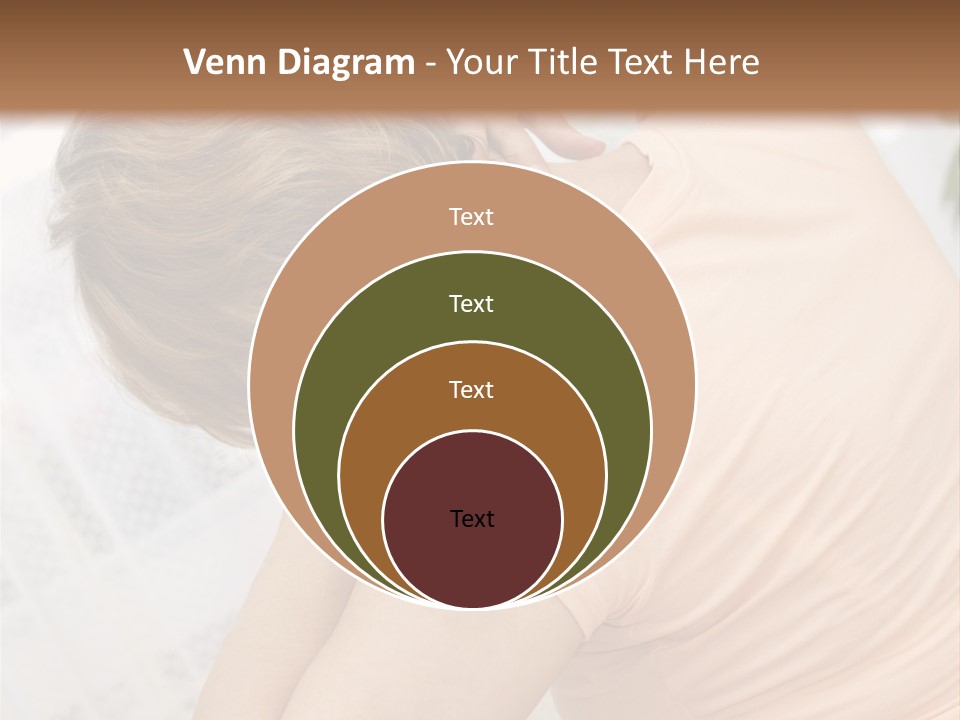 A Woman Sitting On A Bed With Her Back To The Camera PowerPoint Template