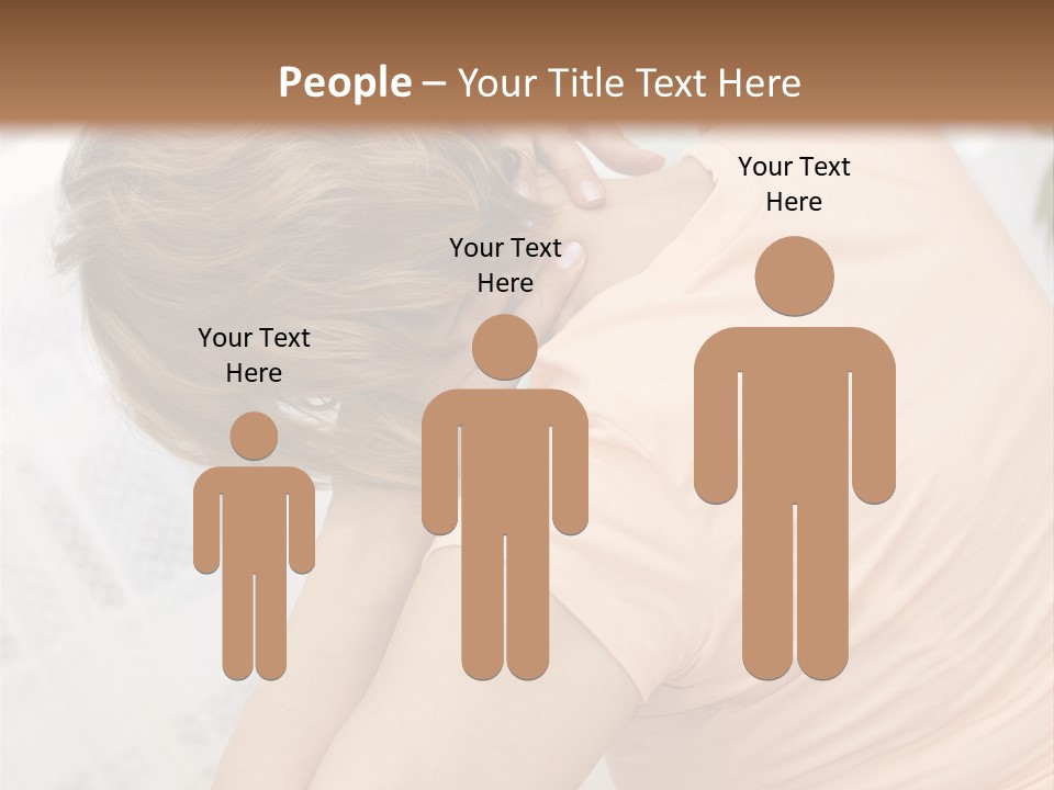 A Woman Sitting On A Bed With Her Back To The Camera PowerPoint Template