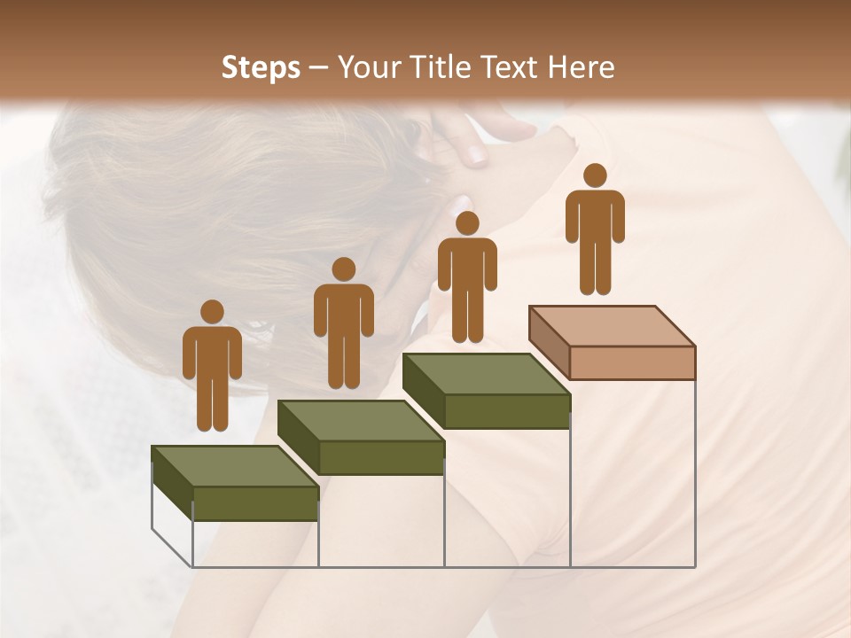 A Woman Sitting On A Bed With Her Back To The Camera PowerPoint Template