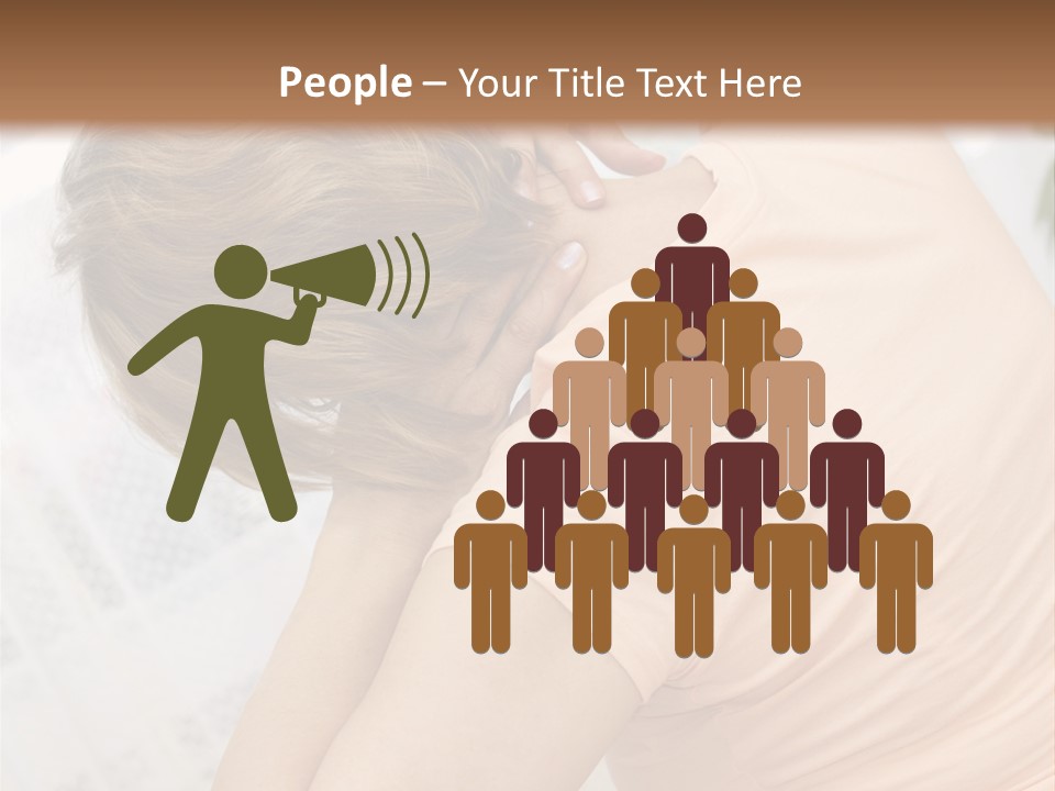 A Woman Sitting On A Bed With Her Back To The Camera PowerPoint Template