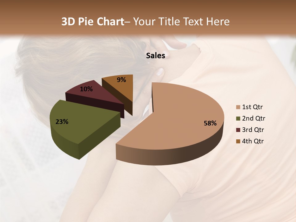 A Woman Sitting On A Bed With Her Back To The Camera PowerPoint Template