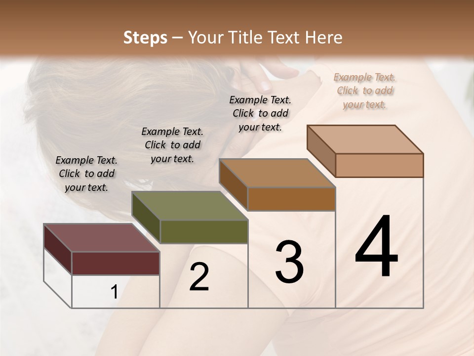 A Woman Sitting On A Bed With Her Back To The Camera PowerPoint Template