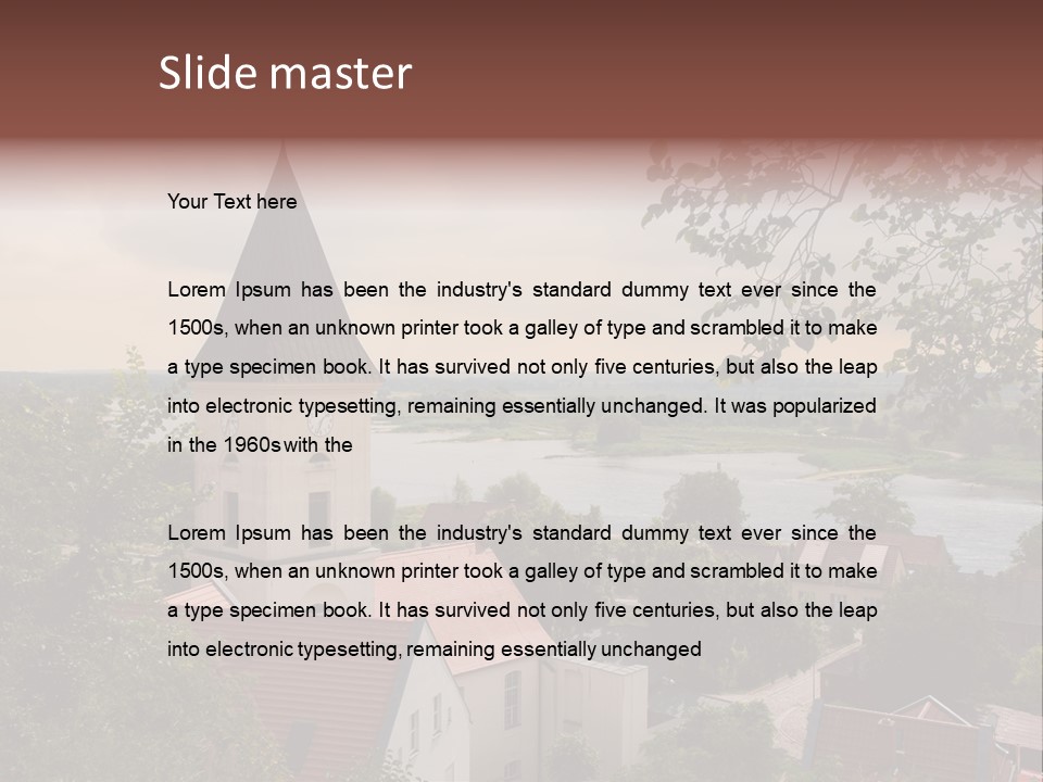 Hillside Waterfront History PowerPoint Template
