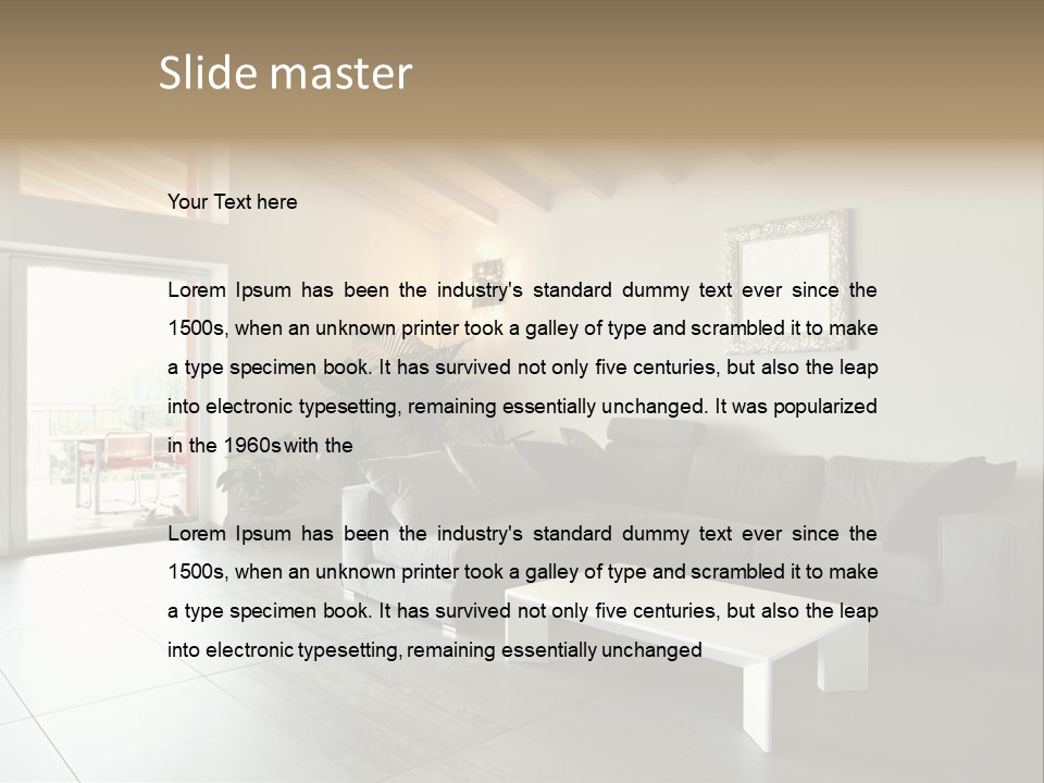 Indoor Style Habitation PowerPoint Template