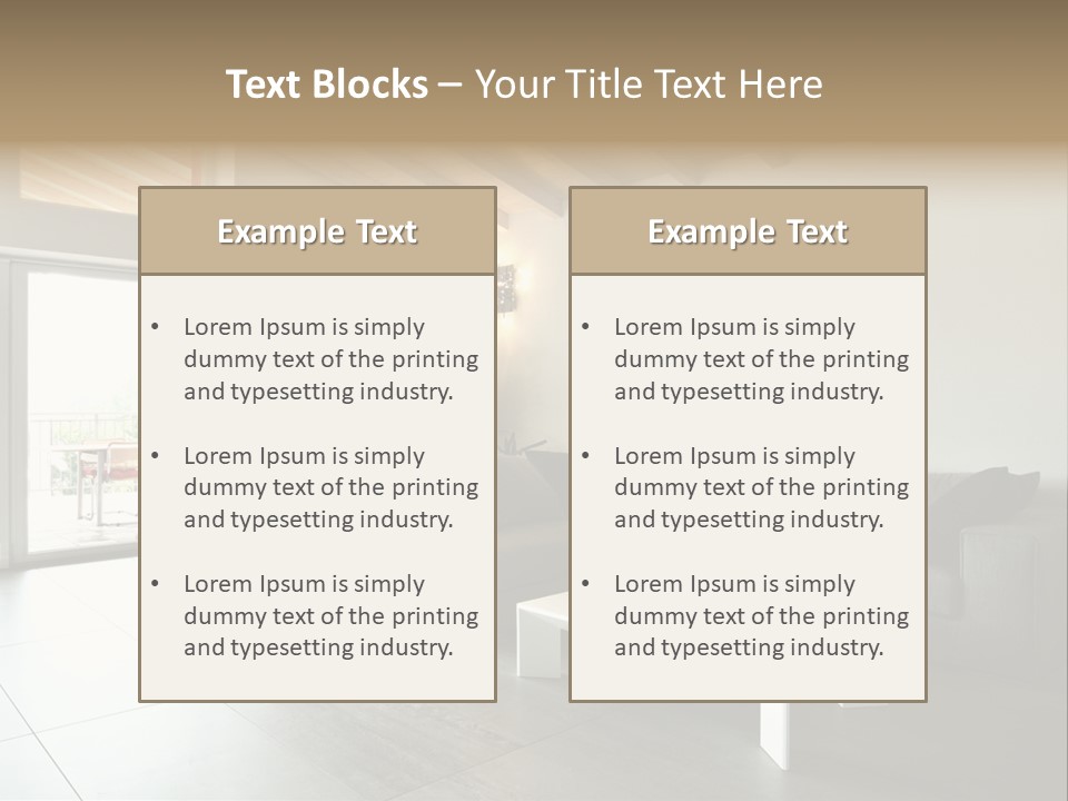 Indoor Style Habitation PowerPoint Template