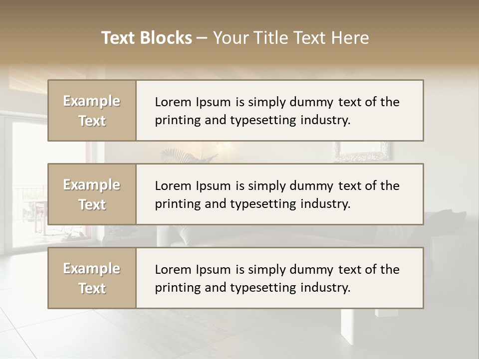 Indoor Style Habitation PowerPoint Template