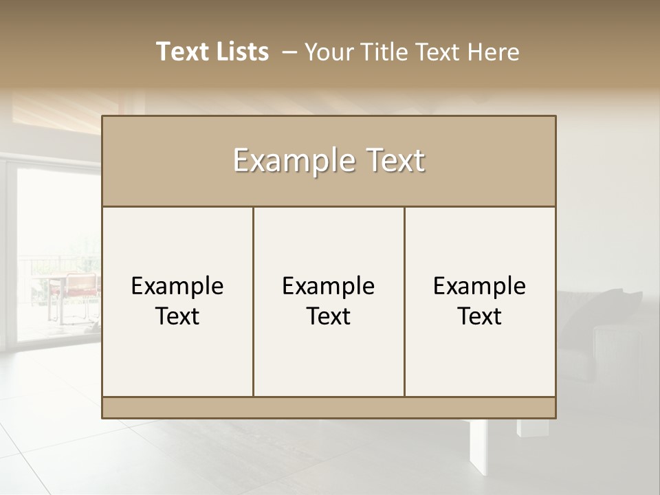Indoor Style Habitation PowerPoint Template