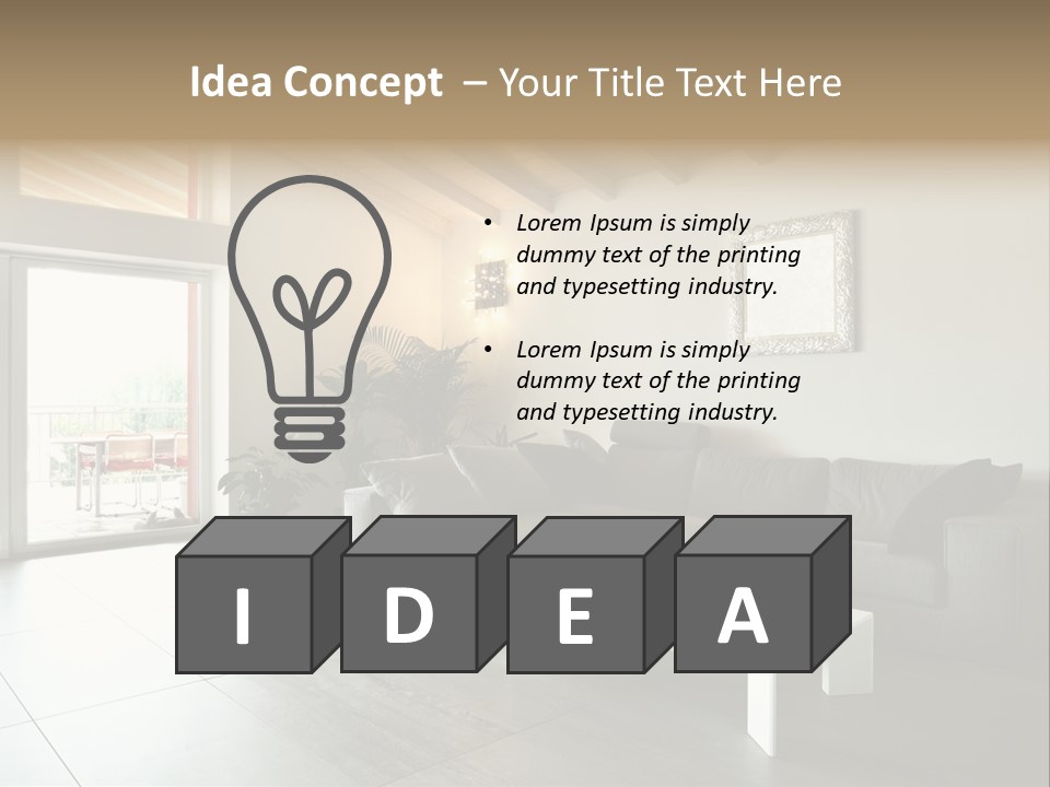 Indoor Style Habitation PowerPoint Template