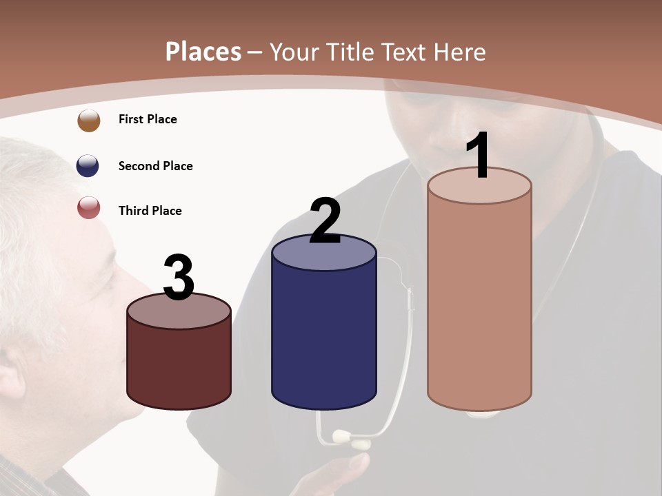 Employee Tablet Man PowerPoint Template