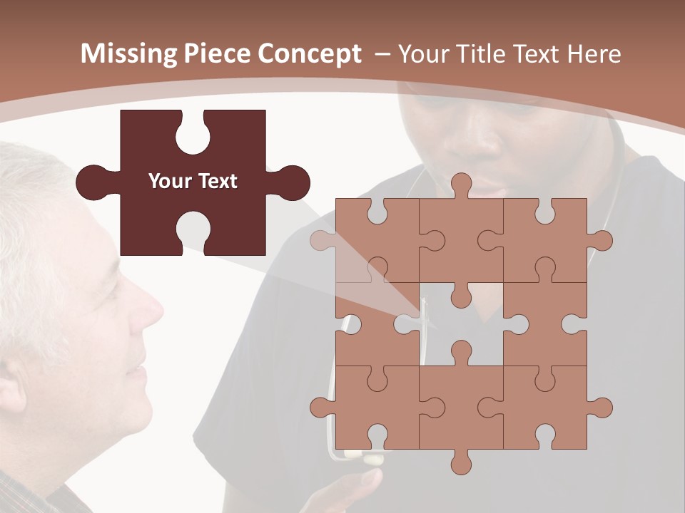 Employee Tablet Man PowerPoint Template