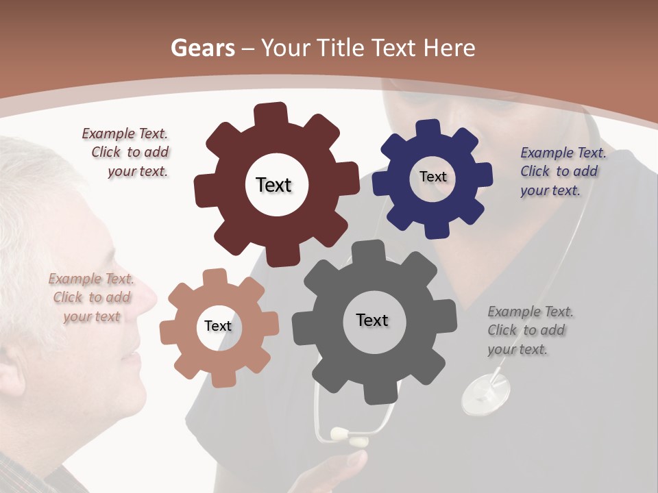 Employee Tablet Man PowerPoint Template