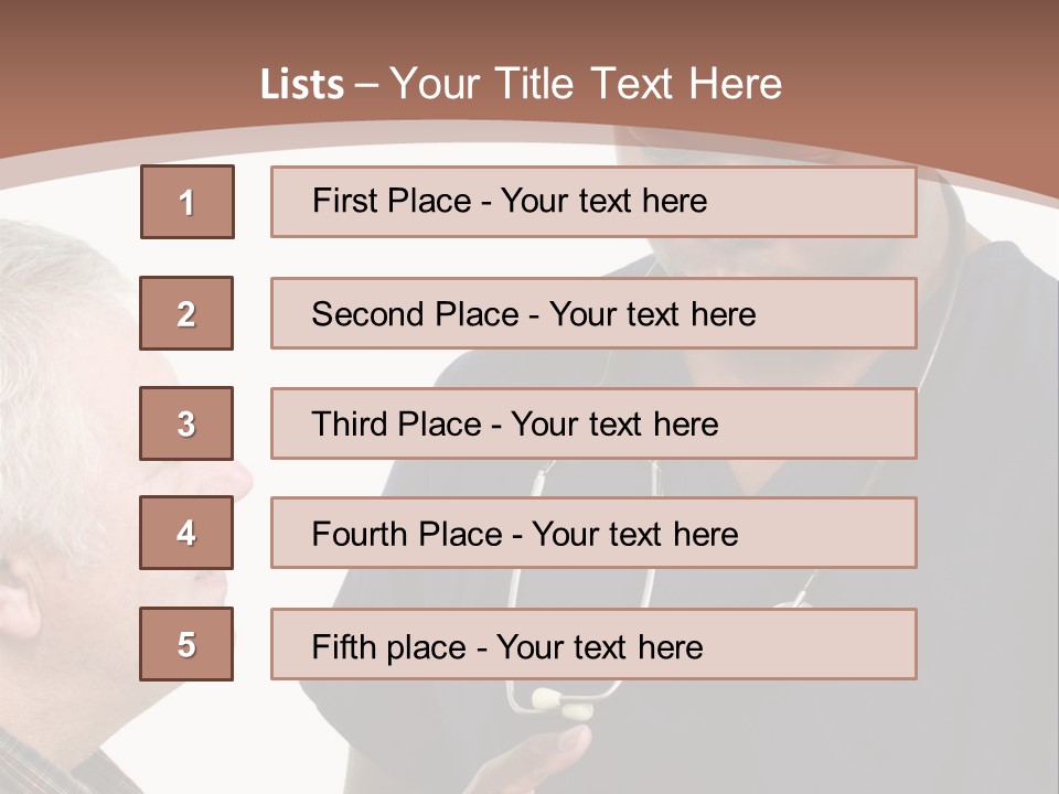 Employee Tablet Man PowerPoint Template