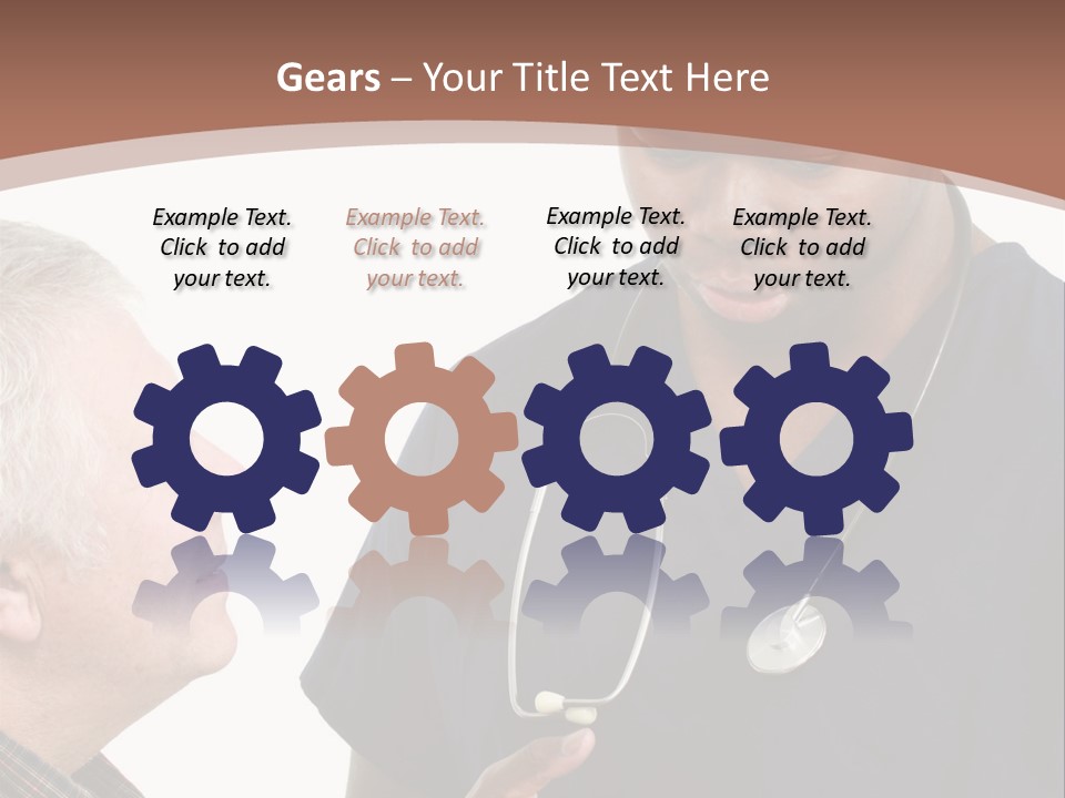 Employee Tablet Man PowerPoint Template