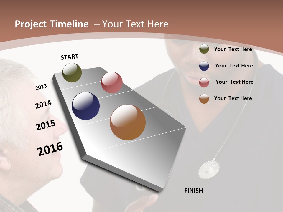 Employee Tablet Man PowerPoint Template