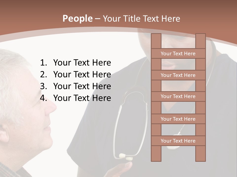 Employee Tablet Man PowerPoint Template